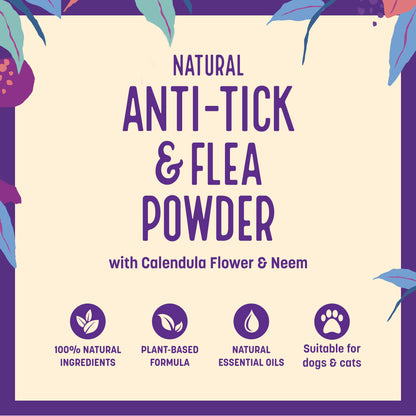 HUFT Natural Anti Flea & Tick Powder For Pets - 100 gm