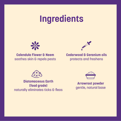 HUFT Natural Anti Flea & Tick Powder For Pets - 100 gm