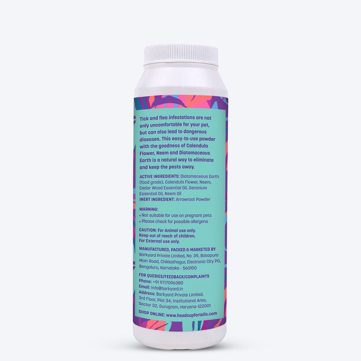 HUFT Natural Anti Flea & Tick Powder For Pets - 100 gm