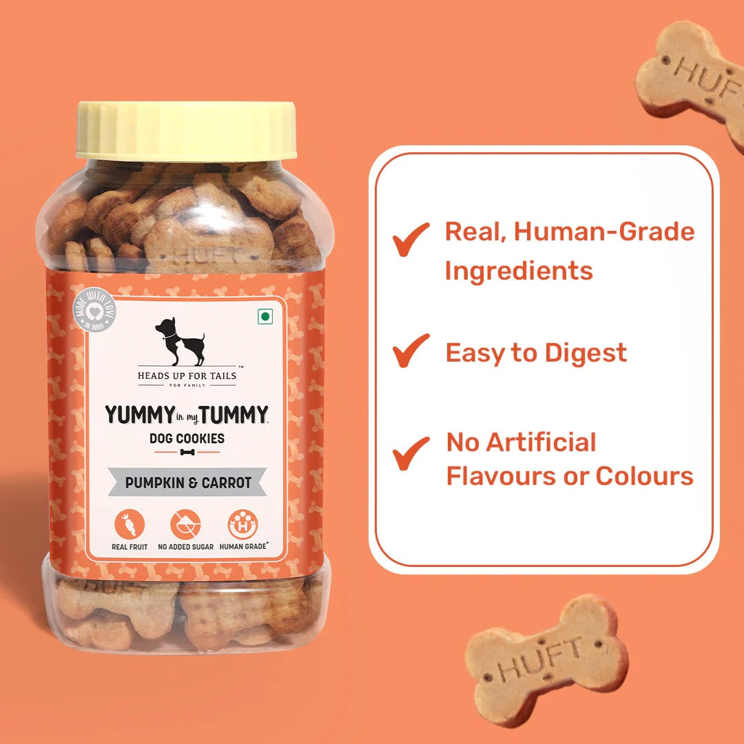 HUFT YIMT Pumpkin & Carrots Vegetarian Dog Biscuits