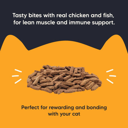 Meowsi by HUFT Chicken & Fish Power Bites Cat Treats - 50 gm