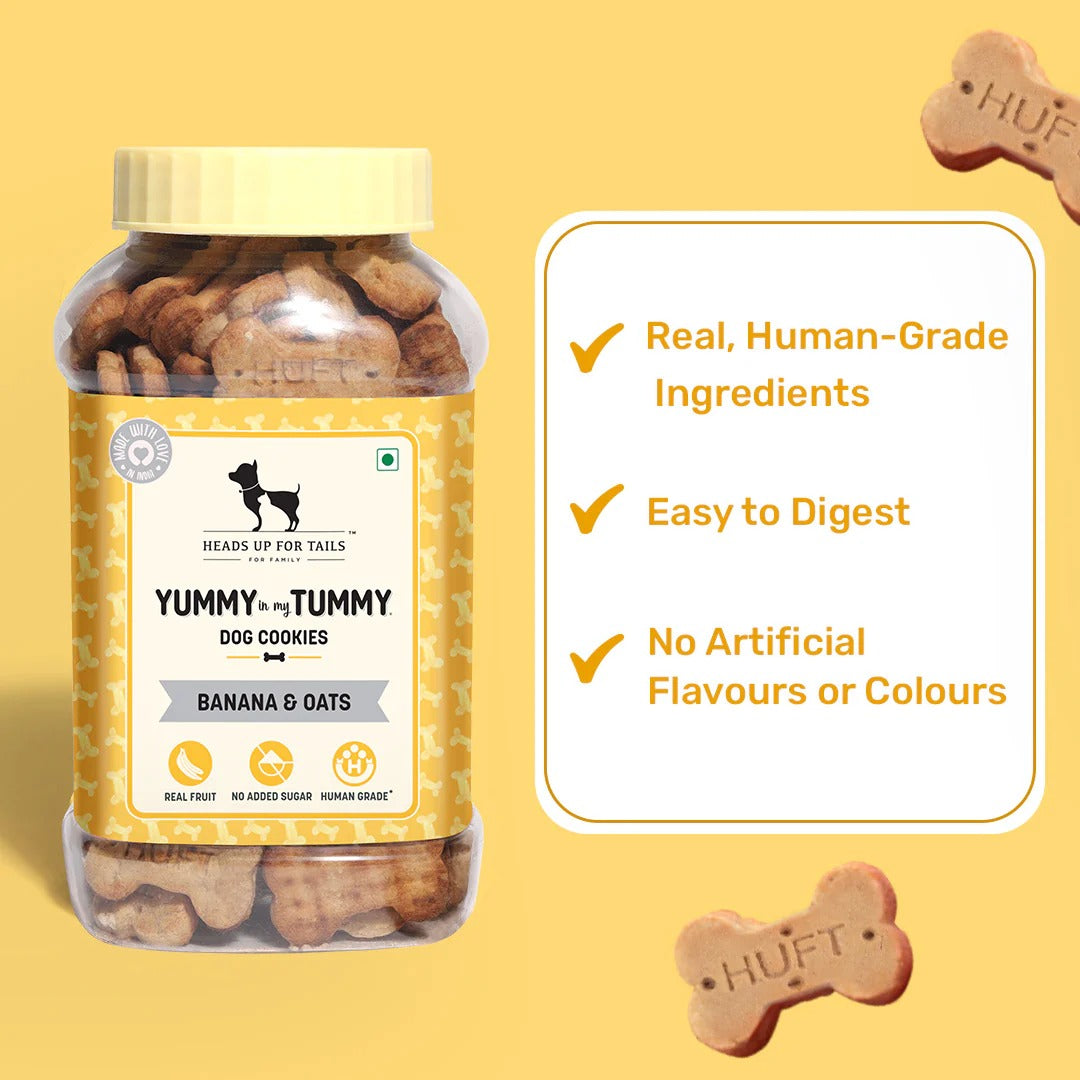 HUFT YIMT Banana & Oats Vegetarian Dog Biscuits