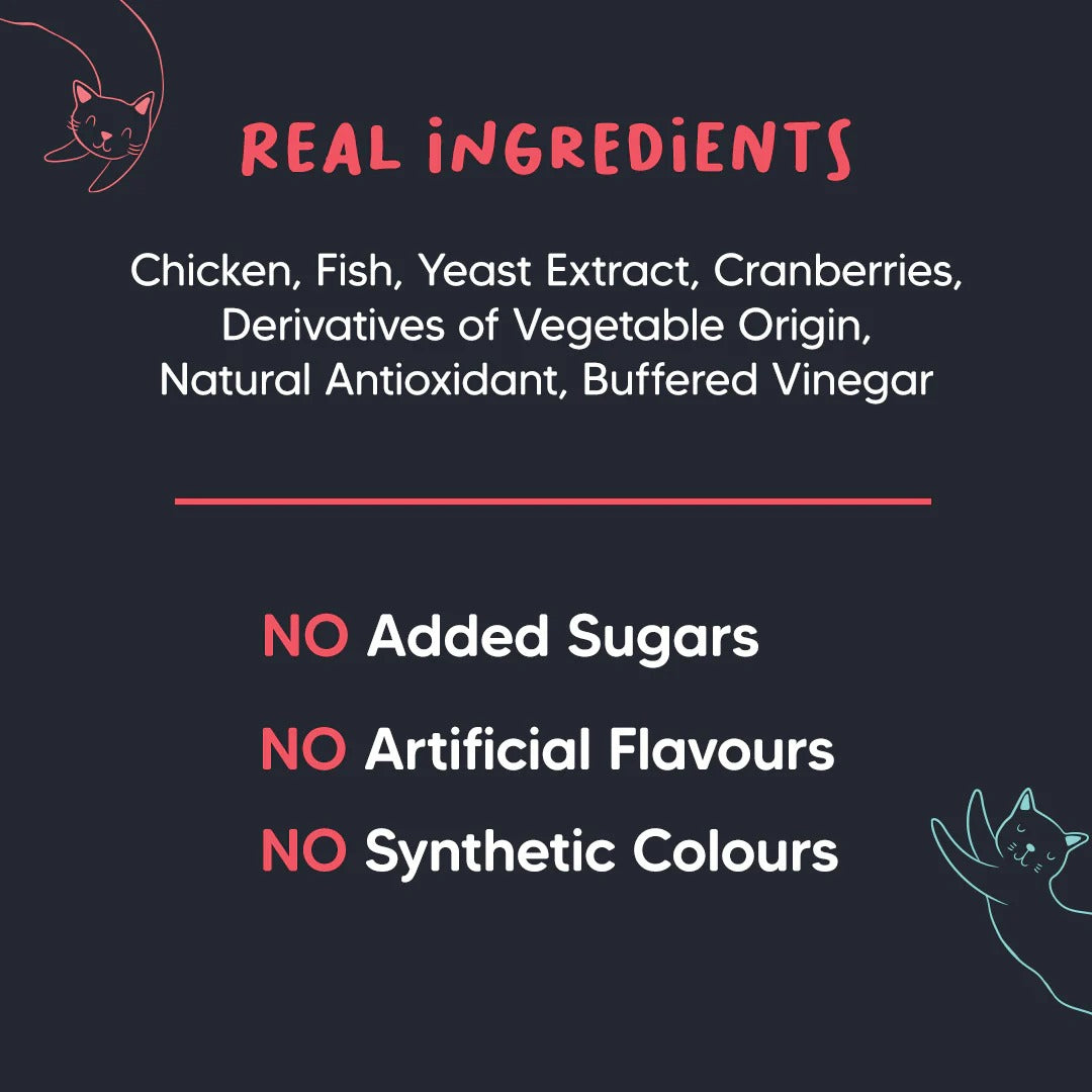 Meowsi by HUFT Chicken, Fish & Cranberry Power Bites Cat Treats - 50 gm