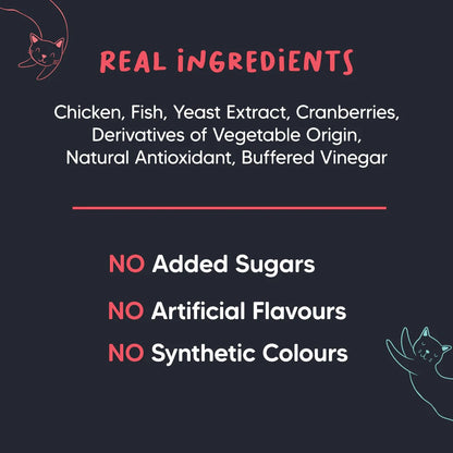 Meowsi by HUFT Chicken, Fish & Cranberry Power Bites Cat Treats - 50 gm