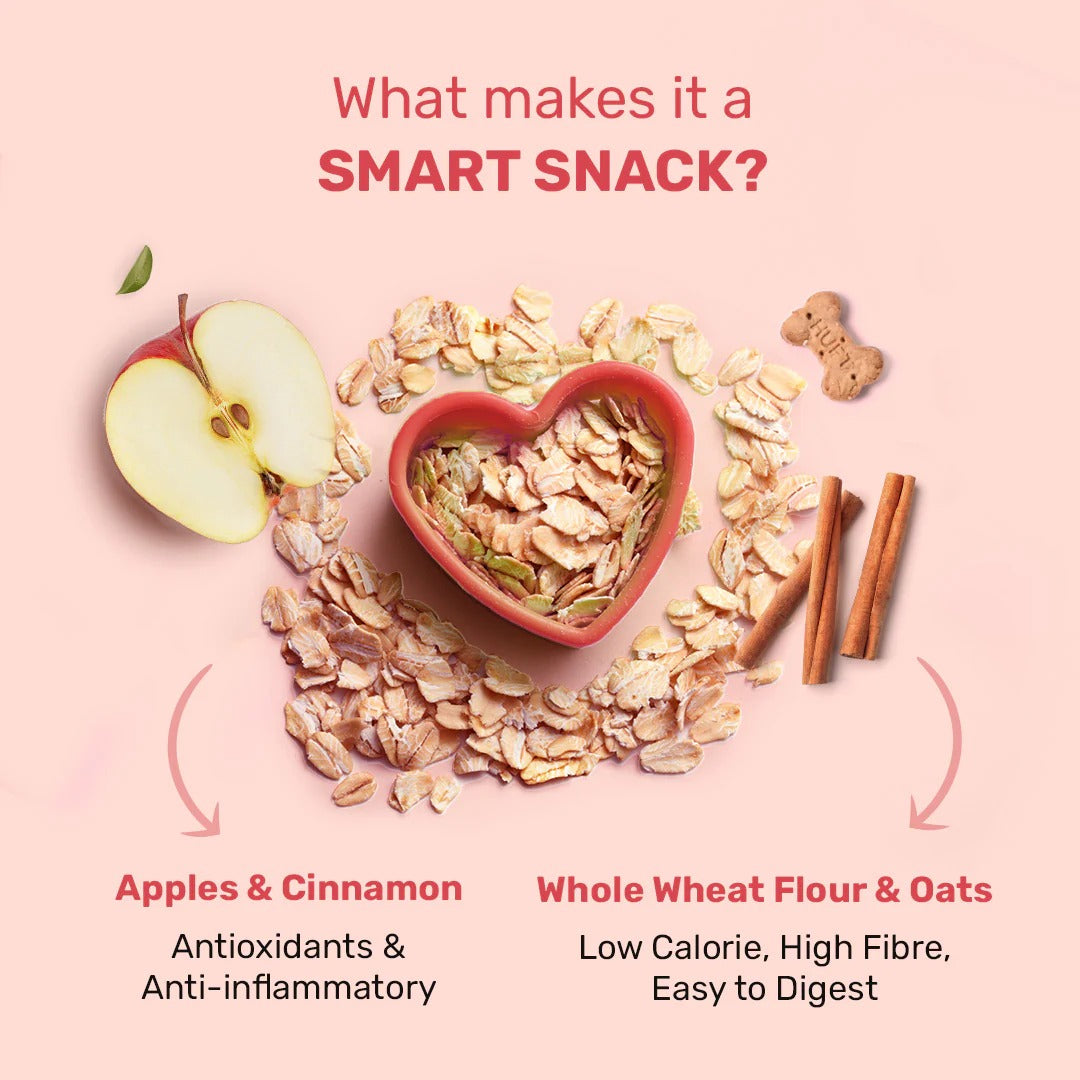 HUFT YIMT Apple & Cinnamon Vegetarian Dog Biscuits