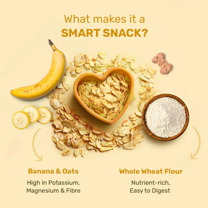 HUFT YIMT Banana & Oats Vegetarian Dog Biscuits