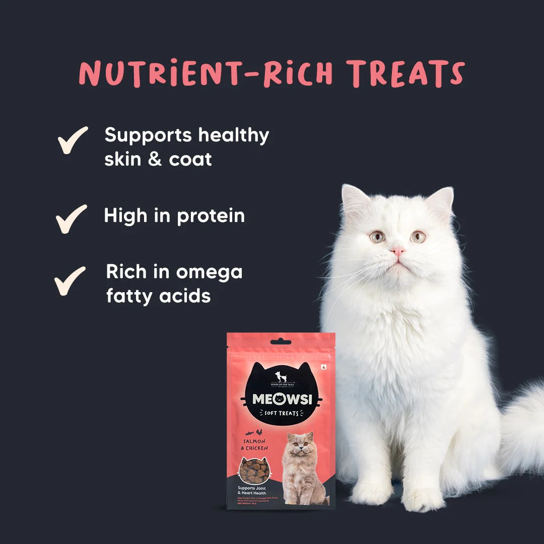 Meowsi By HUFT Salmon & Chicken Soft Cat Treats - 50 gm