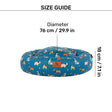 HUFT Bark & Bloom Donut Bed For Dog - Blue