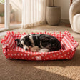 HUFT Berrylicious Lounger Bed For Dog - Red and Pink