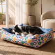 HUFT Bloomscape Lounger Bed For Dog - Blue
