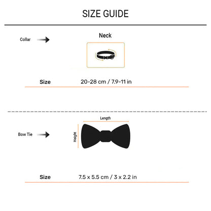 HUFT Jingle Joy Bow Tie With Straps For Cat - Red & Navy