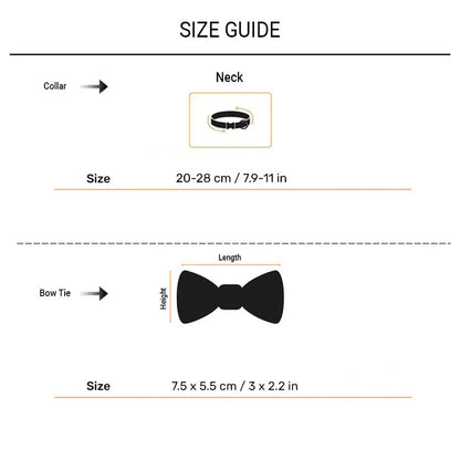 HUFT Regal Luxe Bow Tie With Strap For Cat - Purple