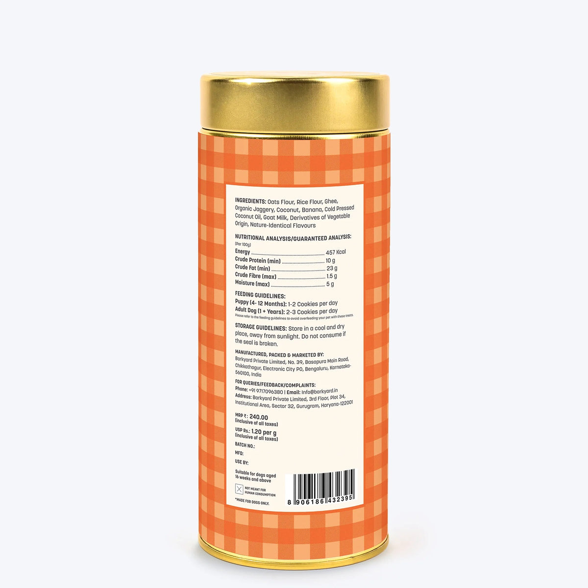 HUFT Yummy In My Tummy Coconut Cabana Dog Biscuits 200g