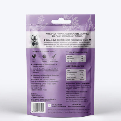 HUFT Sara's Doggie Chicken Liver With Turmeric Dog Treats - 70 g