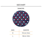HUFT Embracing Heart Circular Dog Mat - Navy - M