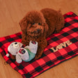 HUFT Love Plaid Mat For Dog - Red & Black