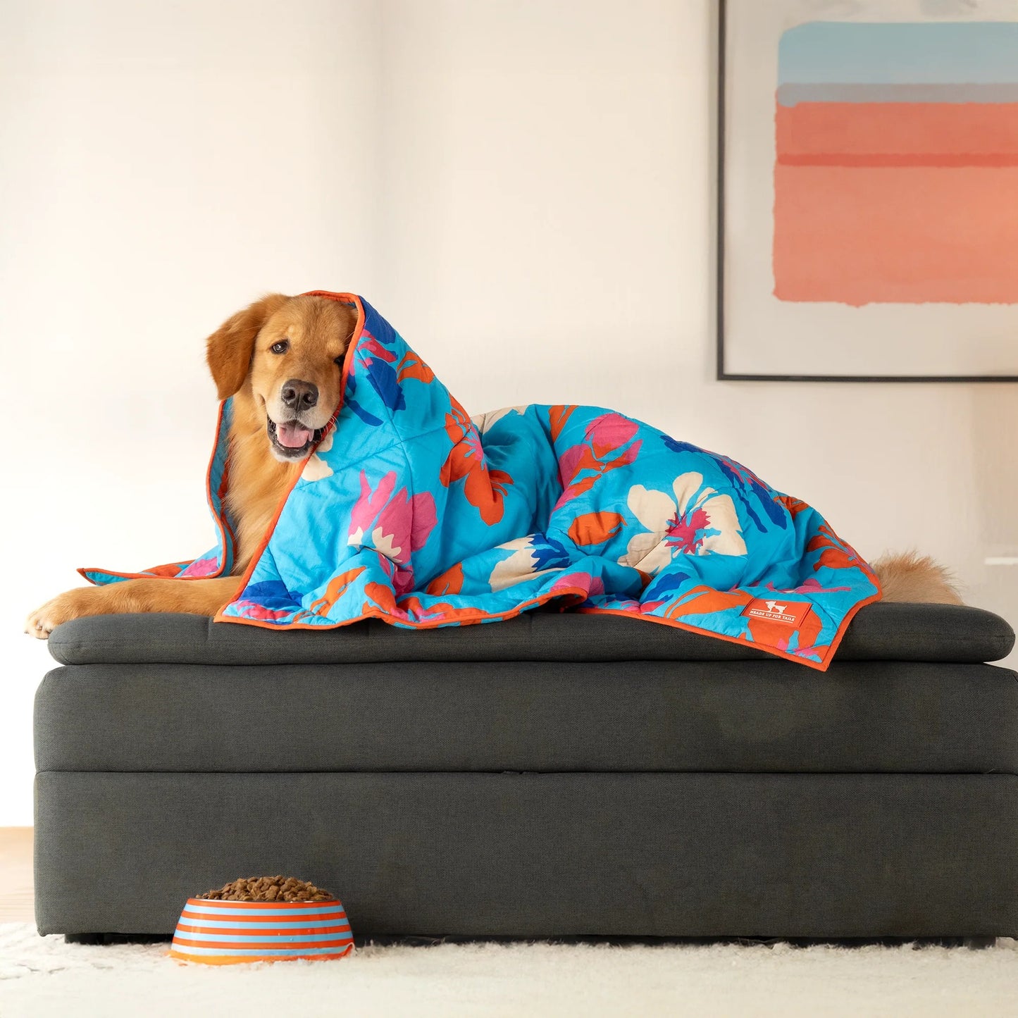 HUFT Summer Bloom Blanket For Dog & Cat - Blue