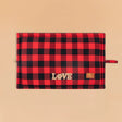 HUFT Love Plaid Mat For Dog - Red & Black