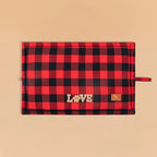 HUFT Love Plaid Mat For Dog - Red & Black