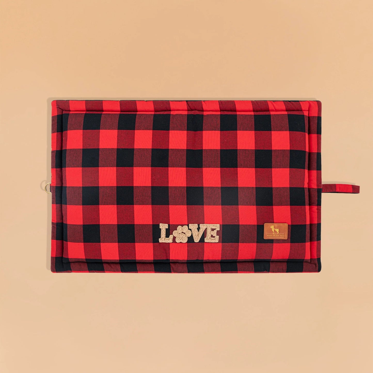HUFT Love Plaid Mat For Dog - Red & Black