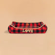 HUFT Love Plaid Lounger Bed For Dog - Red & Black