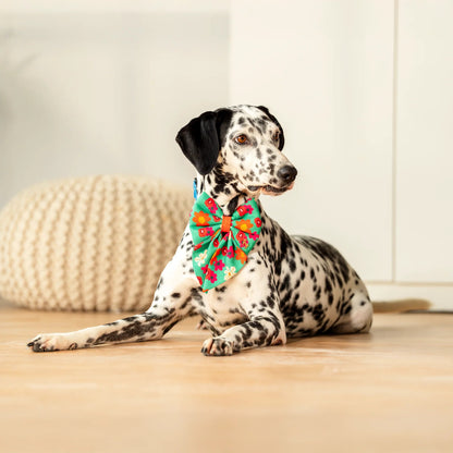 HUFT Beach Bloom Lady Bow Tie For Dog - Green