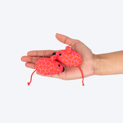 HUFT Cupid's Mouse Plush Toy with Catnip for Cat - Red