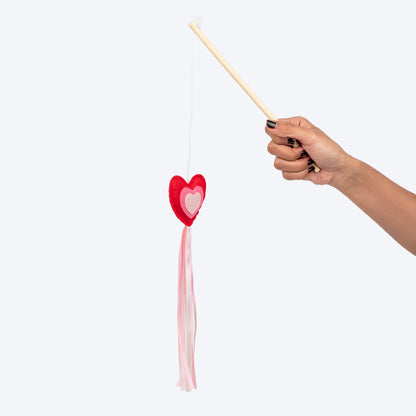HUFT Love Heart Teaser Wand Toy for Cat - Multicolor