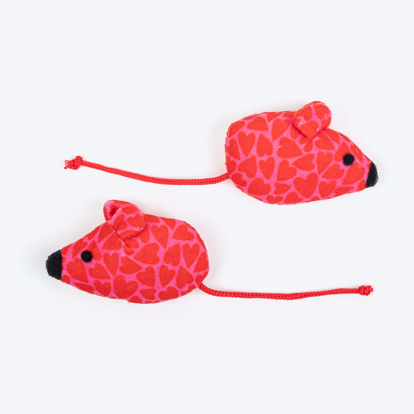 HUFT Cupid's Mouse Plush Toy with Catnip for Cat - Red
