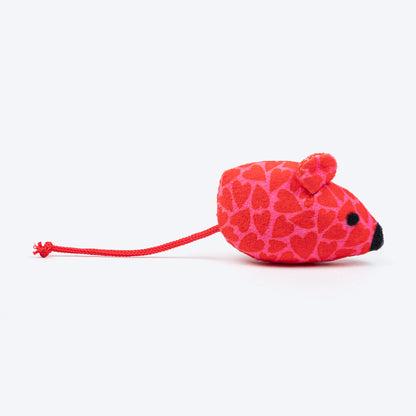 HUFT Cupid's Mouse Plush Toy with Catnip for Cat - Red