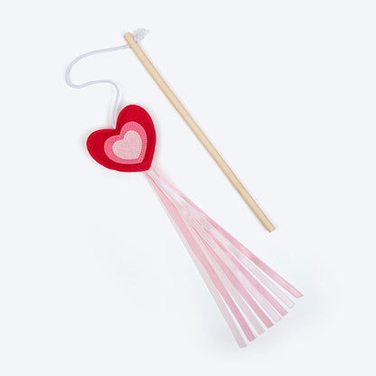 HUFT Love Heart Teaser Wand Toy for Cat - Multicolor