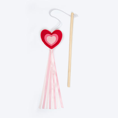 HUFT Love Heart Teaser Wand Toy for Cat - Multicolor