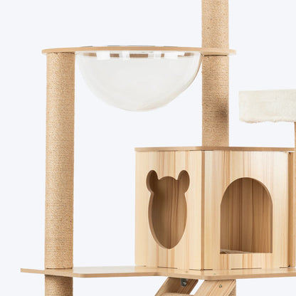 HUFT Woodsy Whiskers Multipurpose Cat Tree - Beige