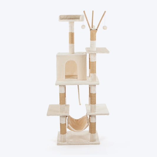 HUFT Purrch Paradise Multipurpose Cat Tree - Beige