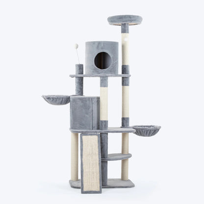 HUFT Meowtrix Tower Multipurpose Cat Tree - Grey