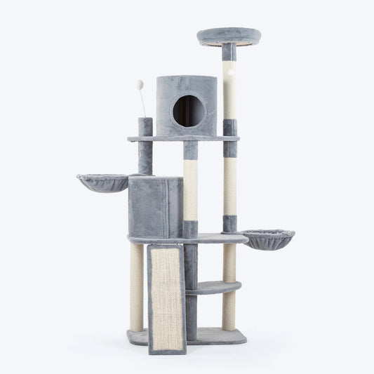 HUFT Meowtrix Tower Multipurpose Cat Tree - Grey