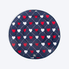 HUFT Embracing Heart Circular Dog Mat - Navy - M
