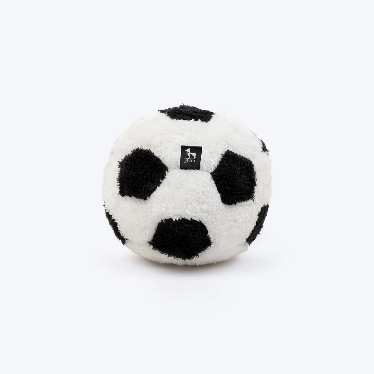 HUFT Plush Floofball With Squeaker For Dog - Black & White