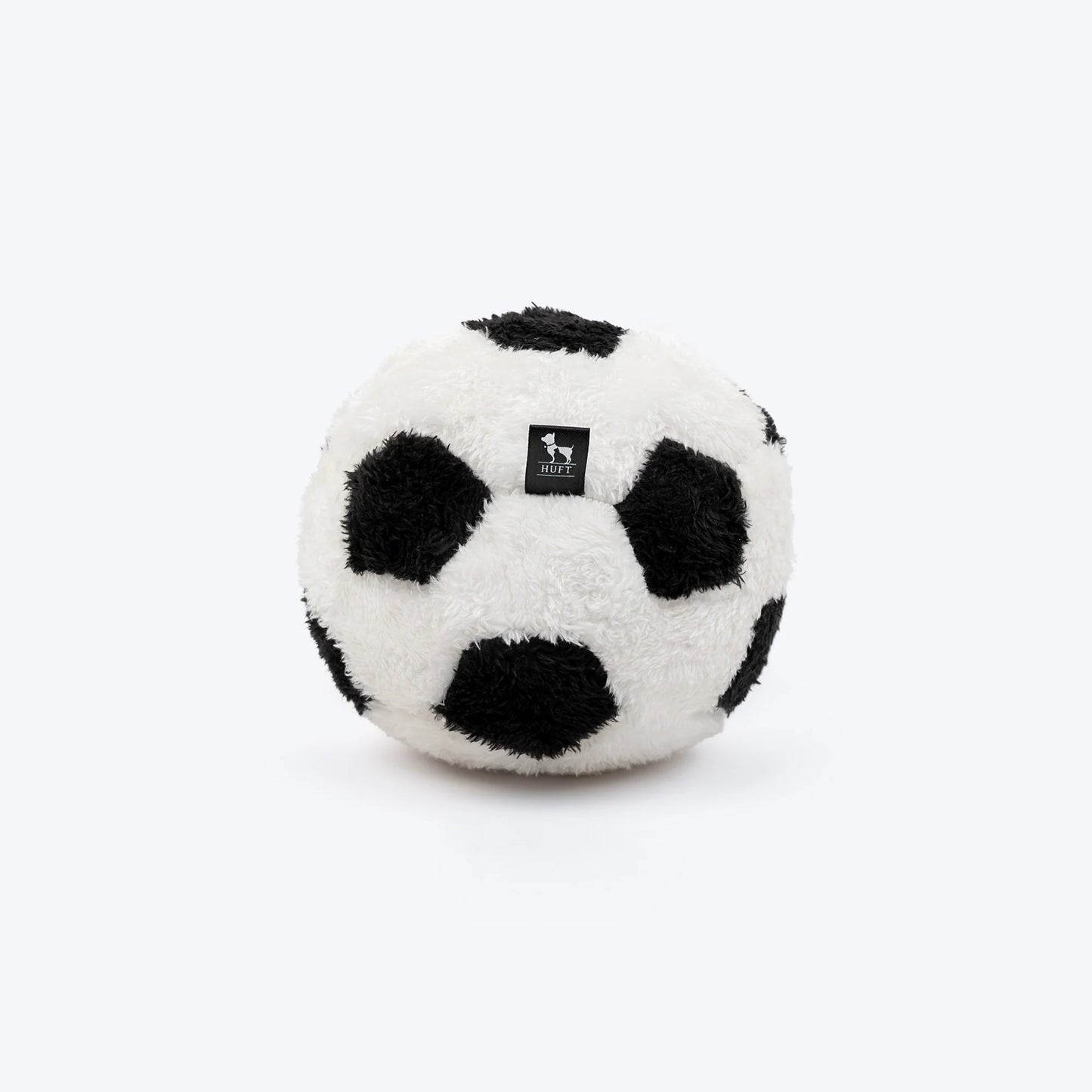 HUFT Plush Floofball With Squeaker For Dog - Black & White