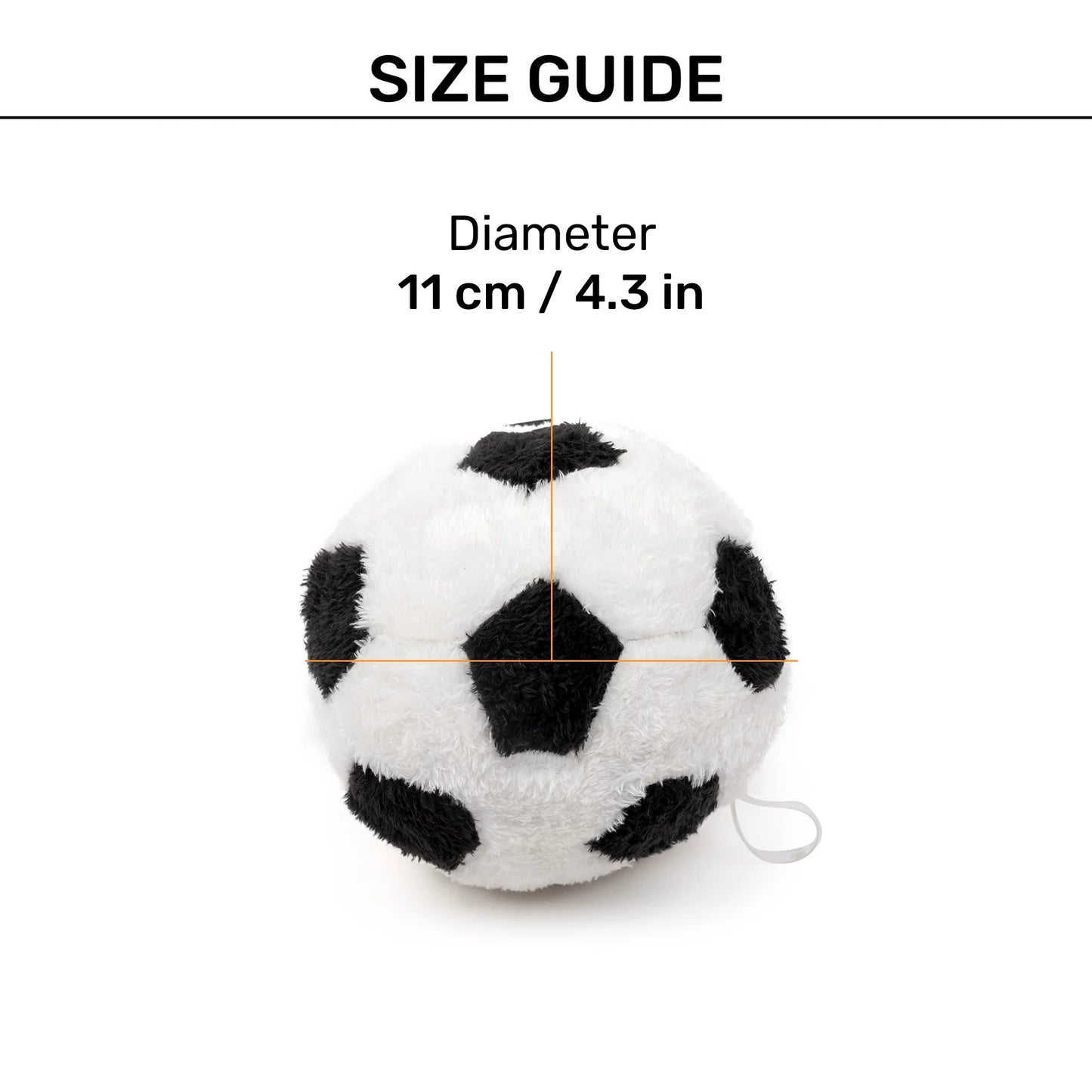 HUFT Plush Floofball With Squeaker For Dog - Black & White