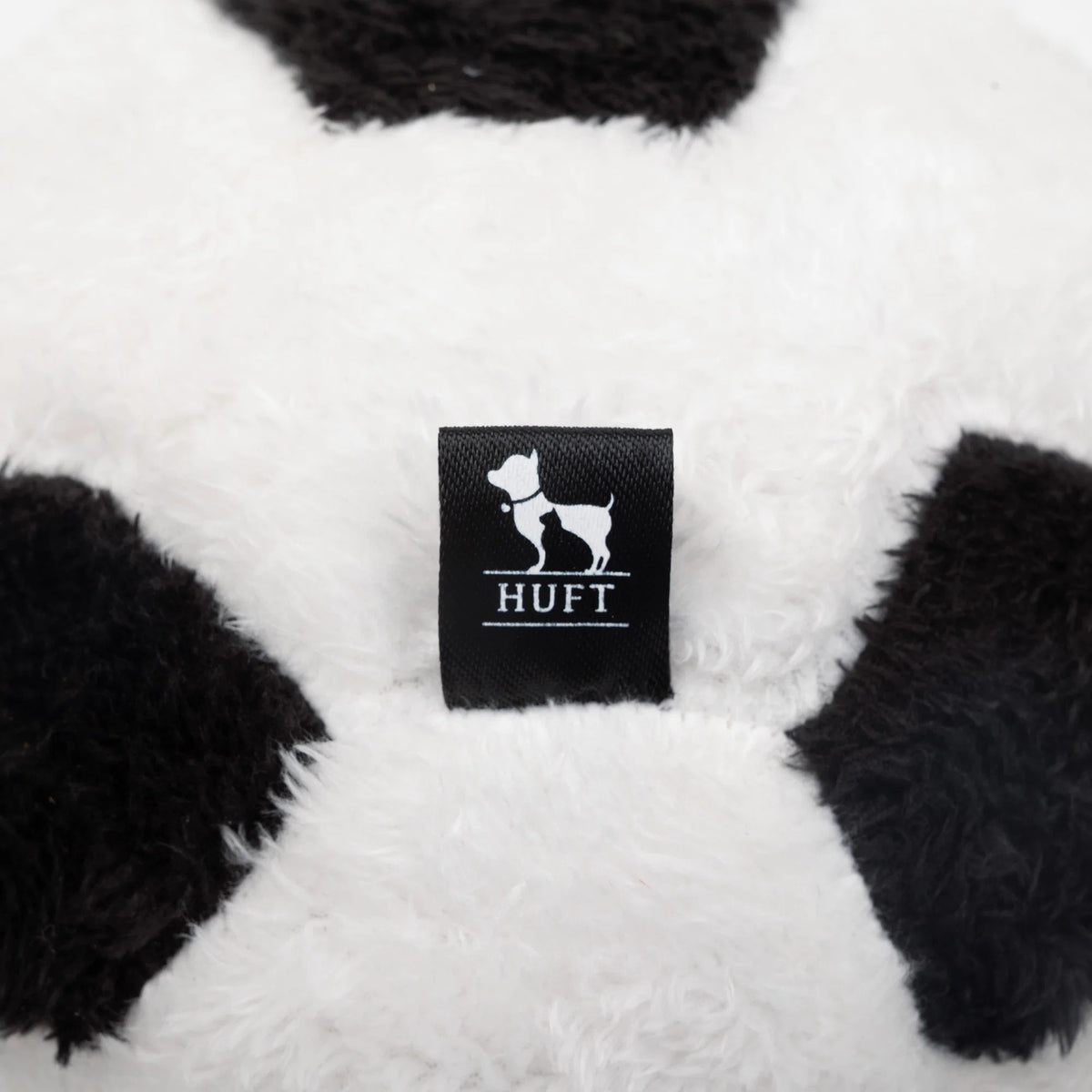 HUFT Plush Floofball With Squeaker For Dog - Black & White