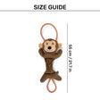 HUFT Bungee Monkey Squeaky Plush Toy For Dog - Brown