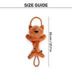 HUFT Bungee Fox Squeaky Plush Toy For Dog - Rust