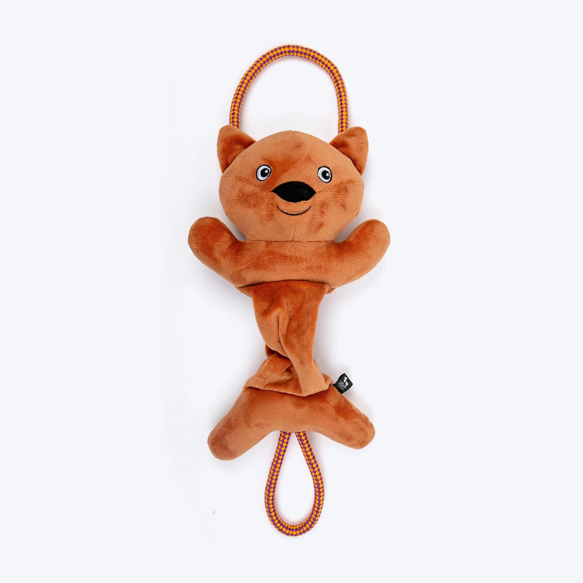 HUFT Bungee Fox Squeaky Plush Toy For Dog - Rust