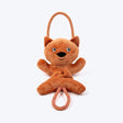 HUFT Bungee Fox Squeaky Plush Toy For Dog - Rust