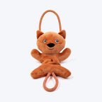 HUFT Bungee Fox Squeaky Plush Toy For Dog - Rust