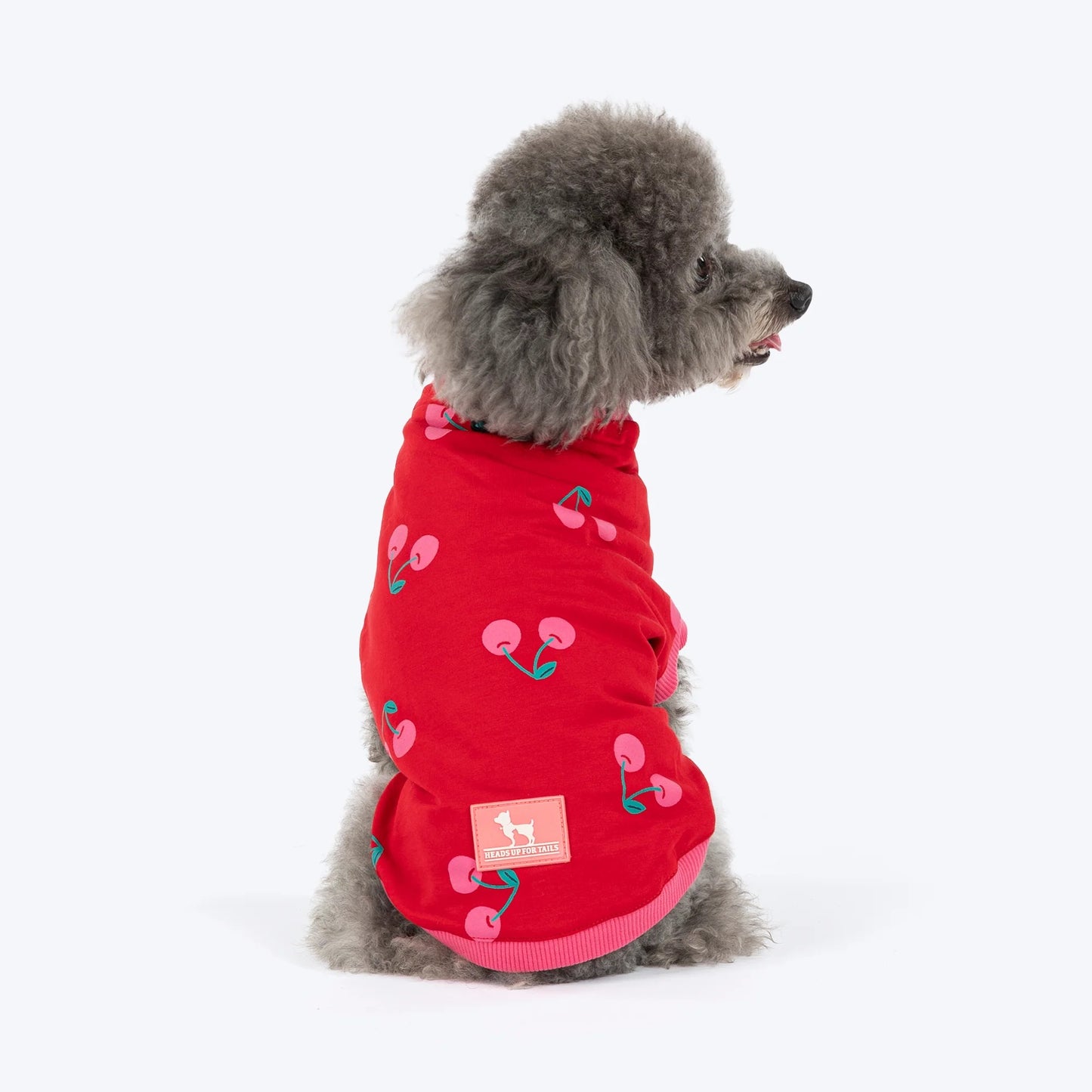 HUFT Cherry Pop Printed T-Shirt For Small Dog - Red