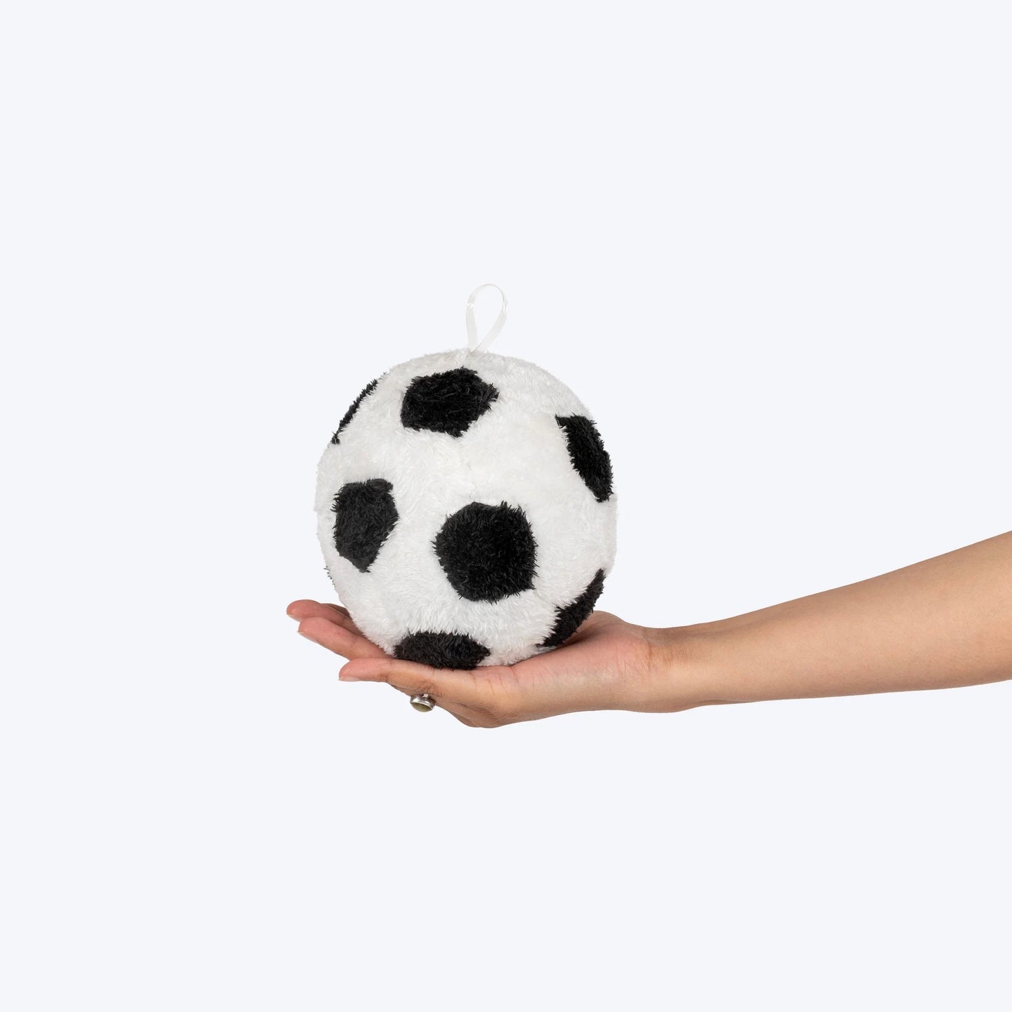 HUFT Plush Floofball With Squeaker For Dog - Black & White