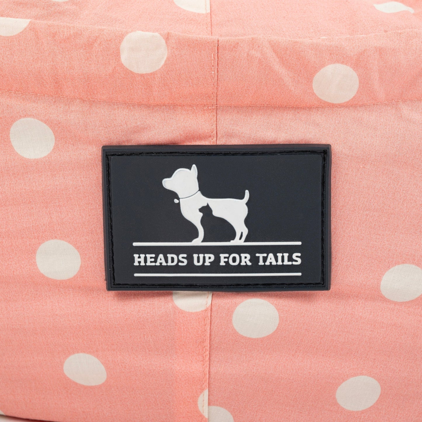 HUFT Polka Paws Adjustable Donut Bed For Dog & Cat - Peach