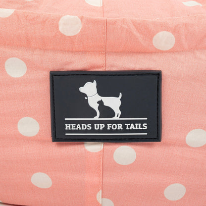 HUFT Polka Paws Adjustable Donut Bed For Dog & Cat - Peach